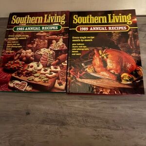Southern Living 1985 & 1989 Annual Recipes - Red and Green Covers